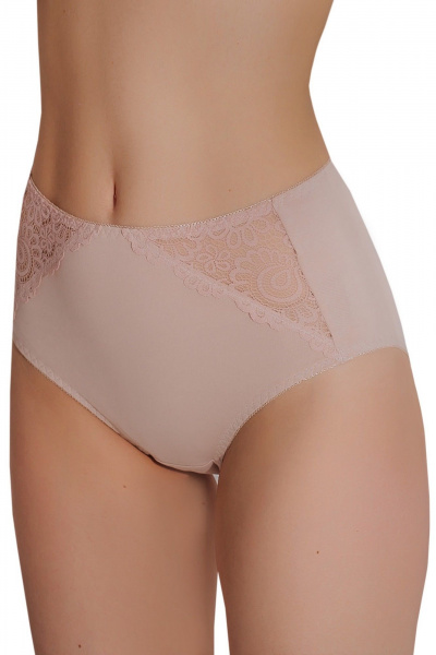 Трусы с кружевной отделкой и средней линией талии ЛЕДИ ГРАНД 191167 серебристый_пион - фото 2