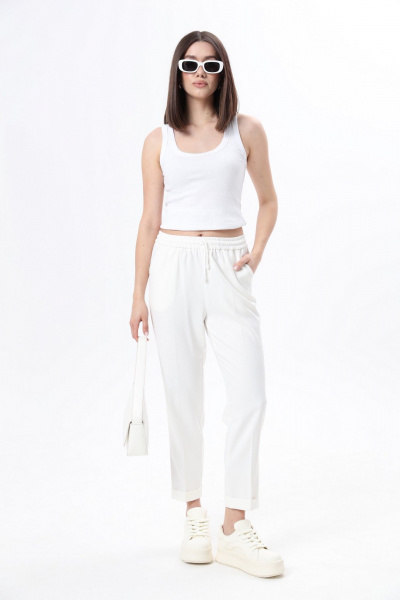 Зауженные брюки спортивного стиля с эластаном LM 1432 - фото 1