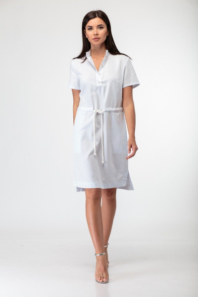 Платье Anelli 864 сине-белый - фото 1