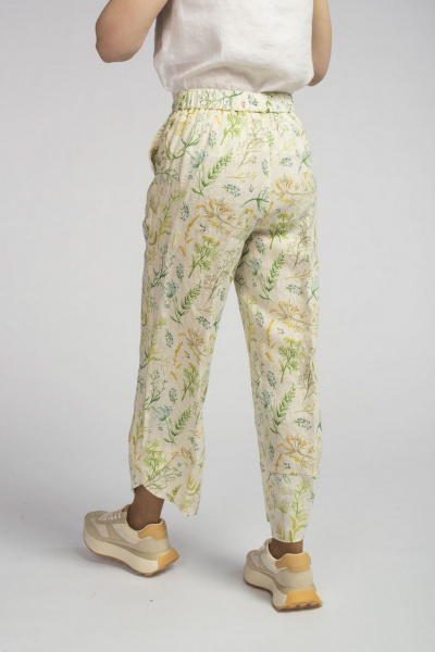 Брюки FASHION CENTRE Л-3370 молочно-лимонный - фото 7