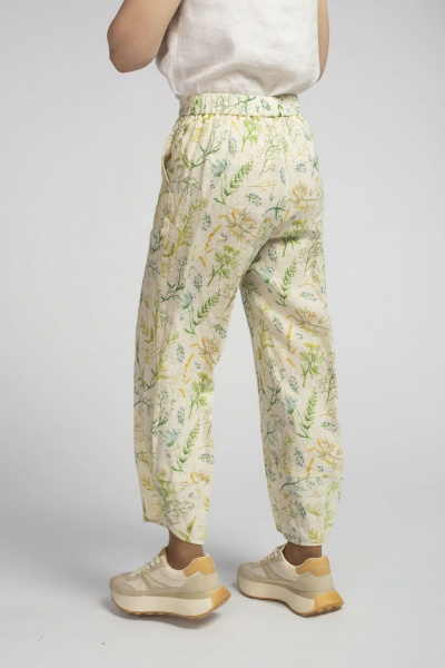 Брюки FASHION CENTRE Л-3370 молочно-лимонный - фото 6