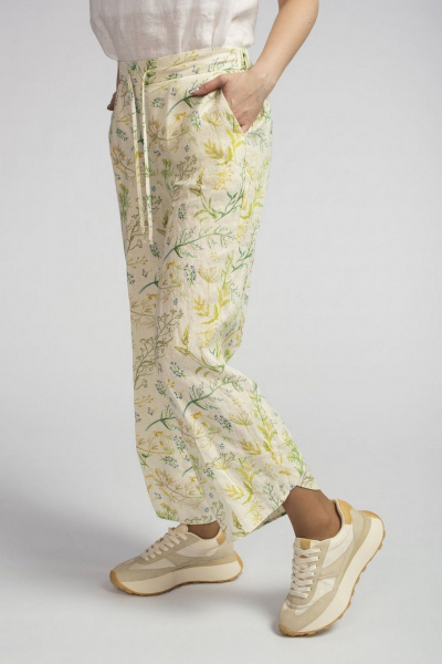 Брюки FASHION CENTRE Л-3370 молочно-лимонный - фото 5