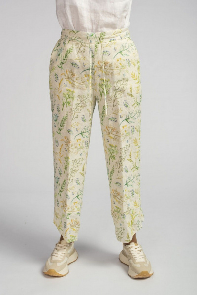 Брюки FASHION CENTRE Л-3370 молочно-лимонный - фото 2
