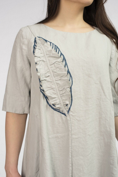 Платье FASHION CENTRE Л-3642 светло-серый - фото 5