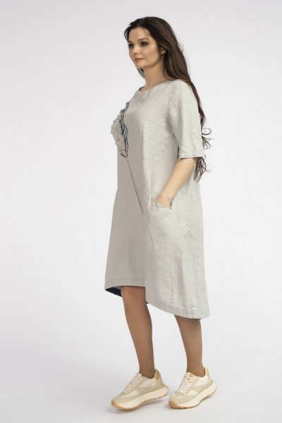 Платье FASHION CENTRE Л-3642 светло-серый - фото 1