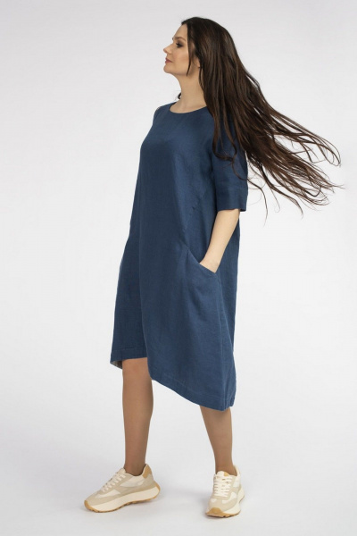 Платье FASHION CENTRE Л-3643 синий - фото 3