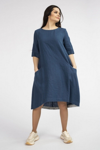 Платье FASHION CENTRE Л-3643 синий - фото 2