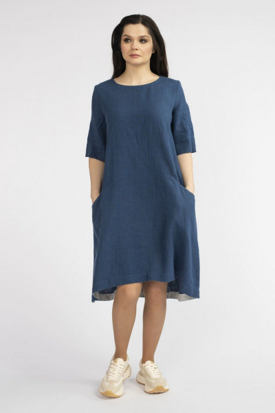 Платье FASHION CENTRE Л-3643 синий - фото 1