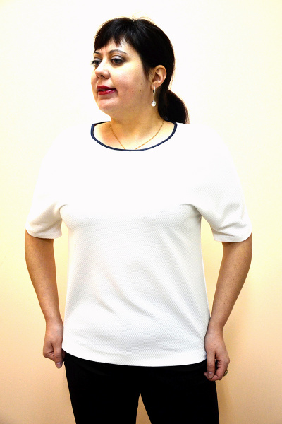 Джемпер демисезонный из текстиля в белых оттенках Vita Comfort 16с-332-2-0 белый - фото 1