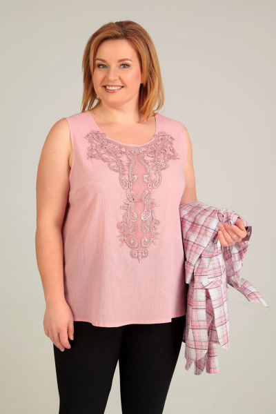Блуза, майка Таир-Гранд 5300 розовый - фото 3