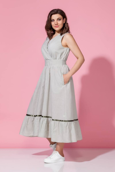 Платье Anna Majewska 1372 оливка - фото 4