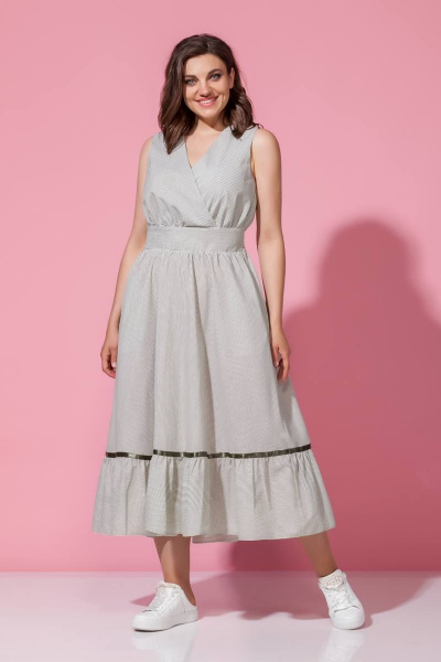 Платье Anna Majewska 1372 оливка - фото 3