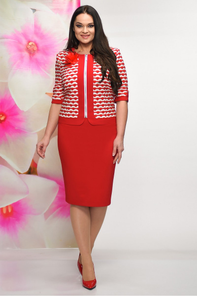 Демисезонный комплект из жакета и юбки из трикотажа Solomeya Lux 455-1 - фото 1