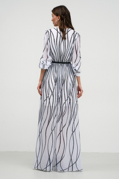 Летнее платье из вискозы с принтом и подкладкой Art Ribbon M1026P - фото 4