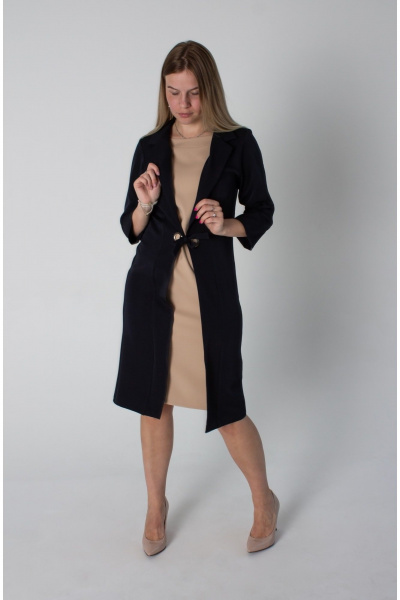 Платье из текстиля с декоративной отделкой и поясом Mita ЖМ1195a - фото 2