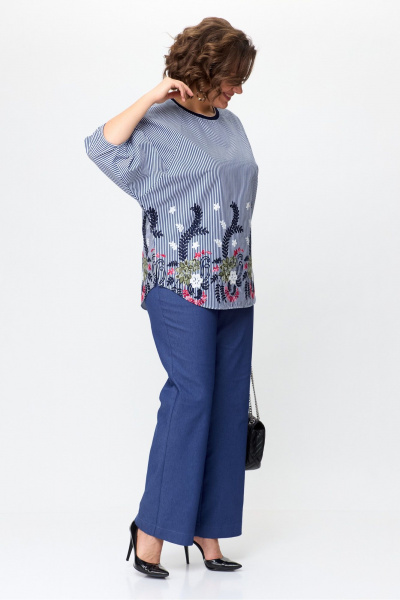 Блуза, брюки Michel chic 1367 синий - фото 7