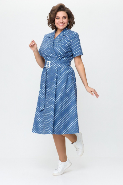 Платье T&N 7502 темный_голубой - фото 6