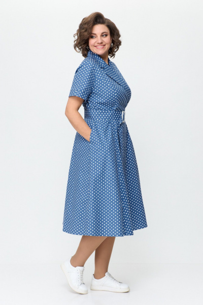 Платье T&N 7502 темный_голубой - фото 3