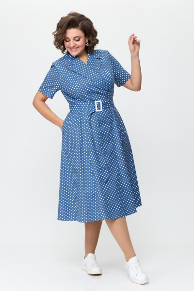 Платье T&N 7502 темный_голубой - фото 2