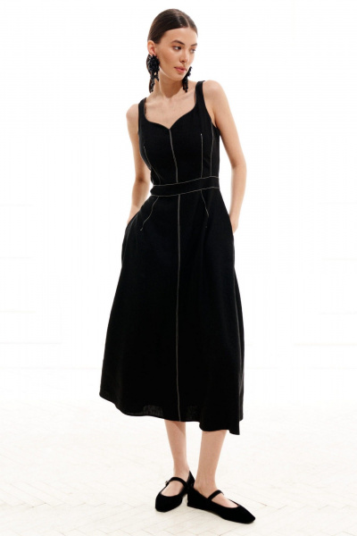 Сарафан ELLETTO 1991 черный - фото 4