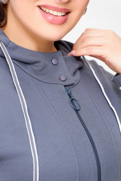 Демисезонный спортивный костюм из трикотажа для повседневности Swallow 722 светлый_графит - фото 11