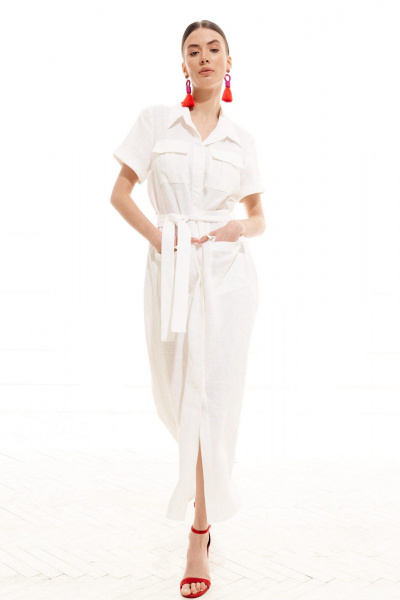 Платье ELLETTO 1996 белый - фото 1