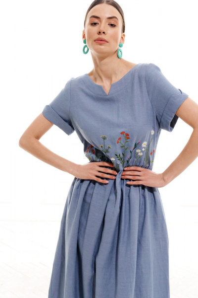 Платье ELLETTO 1003 сине-голубой - фото 12