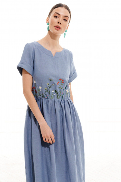 Платье ELLETTO 1003 сине-голубой - фото 11