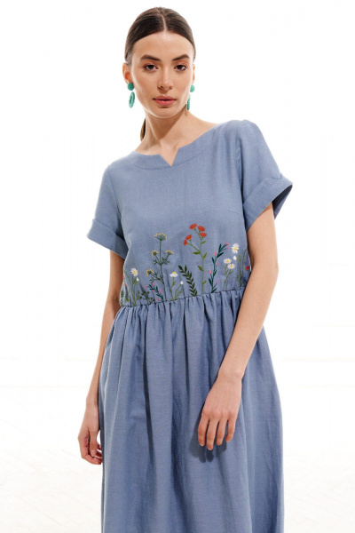 Платье ELLETTO 1003 сине-голубой - фото 4