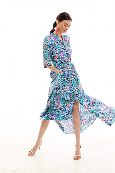Платье ELLETTO 1008 мультиколор - фото 14