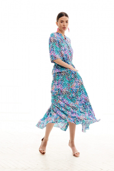 Платье ELLETTO 1008 мультиколор - фото 4