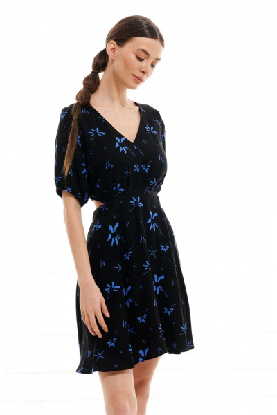 Платье ELLETTO 1018 черно-синий - фото 16