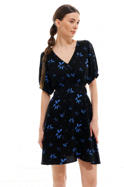 Платье ELLETTO 1018 черно-синий - фото 15