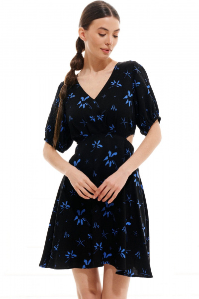 Платье ELLETTO 1018 черно-синий - фото 3