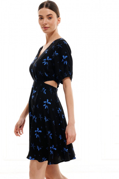 Платье ELLETTO 1018 черно-синий - фото 14