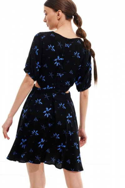 Платье ELLETTO 1018 черно-синий - фото 12
