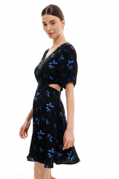 Платье ELLETTO 1018 черно-синий - фото 11