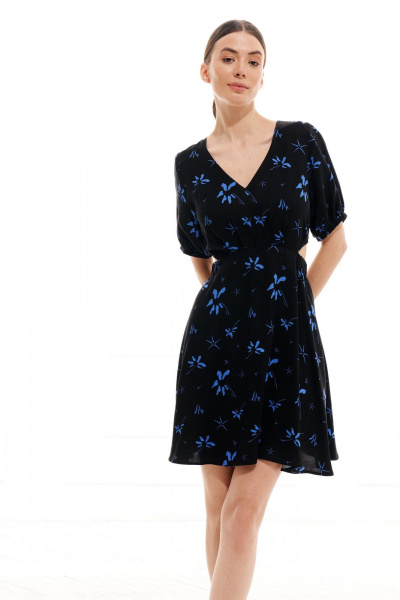 Платье ELLETTO 1018 черно-синий - фото 10