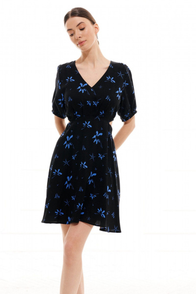 Платье ELLETTO 1018 черно-синий - фото 7