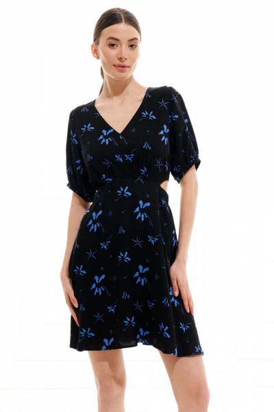 Платье ELLETTO 1018 черно-синий - фото 4