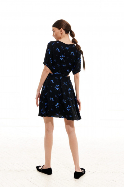 Платье ELLETTO 1018 черно-синий - фото 5