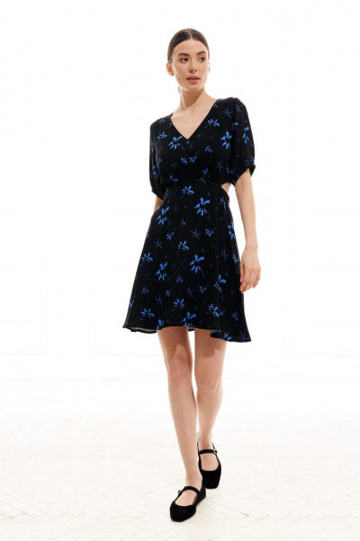 Платье ELLETTO 1018 черно-синий - фото 1