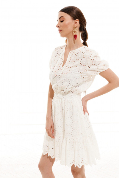 Платье ELLETTO 1020 белый - фото 27