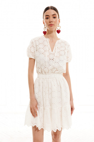 Платье ELLETTO 1020 белый - фото 26