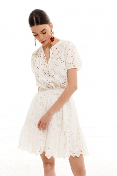 Платье ELLETTO 1020 белый - фото 24