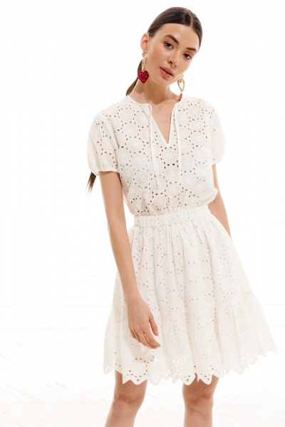 Платье ELLETTO 1020 белый - фото 23