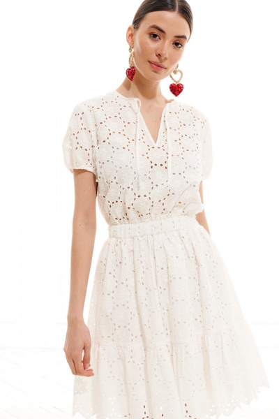 Платье ELLETTO 1020 белый - фото 22