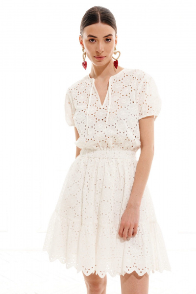 Платье ELLETTO 1020 белый - фото 21