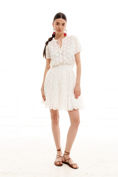 Платье ELLETTO 1020 белый - фото 17