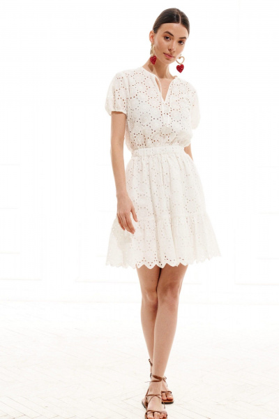 Платье ELLETTO 1020 белый - фото 15